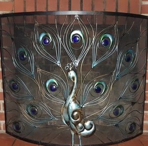 Pier 1 peacock fireplace screen